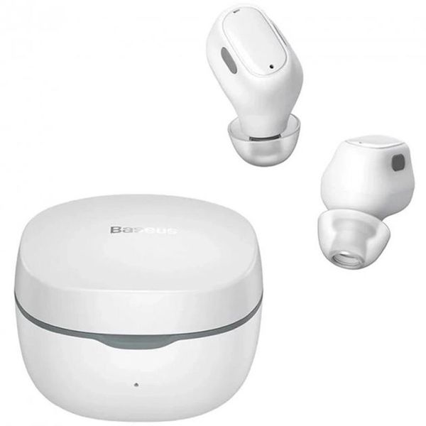 Бездротові навушники Bluetooth Baseus Encok True Wireless Earphones WM01 (NGTW240002) White 00000001403 фото