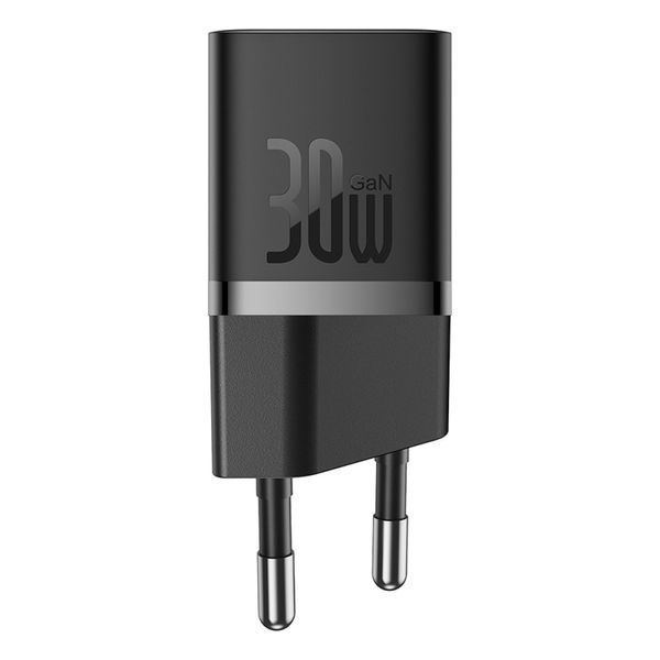 МЗП Baseus GaN5 Fast Charger(mini) 1C 30W EU Cable Type-C to Type-C 1m Black P10110902113-00 00000000741 фото