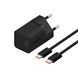 МЗП Baseus GaN5 Fast Charger(mini) 1C 30W EU Cable Type-C to Type-C 1m Black P10110902113-00 00000000741 фото 3
