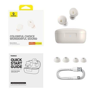 Навушники Baseus Bowie E18 True Wireless Earphones White A00023800223-00 00000000431 фото