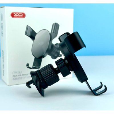 Автотримач XO C126 Mirror face gravity air outlet latch bracket Срібно-чорний 00000000895 фото