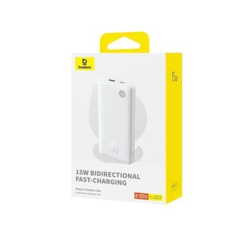 Зовнішній акумулятор (повербанк) Baseus Airpow Lite 10 000 mAh 15W White P10067500213-00 00000000243 фото