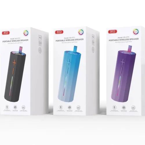 Акустична система XO F71 Hidden Carrying Handle Cylinder LED Dazzle Speaker Чорна 00000000088 фото
