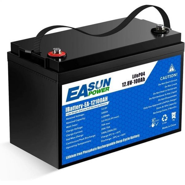 LiFePO4 12V/100Ah акумулятор Easun Power 1,2 кВт для систем резервного живлення 00000001096 фото