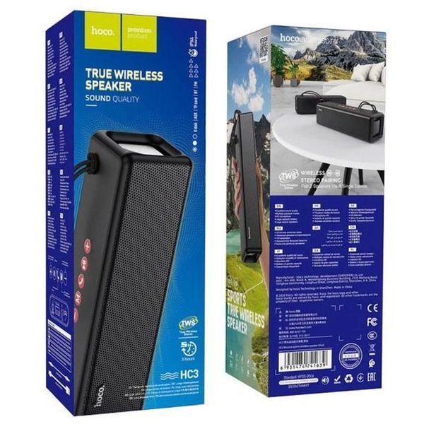 Бездротова портативна колонка Bluetooth Hoco HC3 Bounce sports Black 00000000041 фото