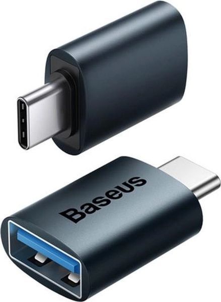 Перехідник Baseus Ingenuity Series Mini OTG Adaptor Type-C to USB-A 3.1 Blue ZJJQ000003 00000001047 фото