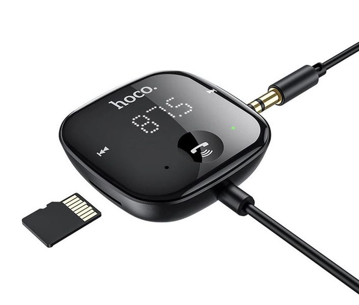 Автомобільний FM-трансмітер (модулятор) Hoco E65 Bluetooth TF/AUX Black 00000000023 фото