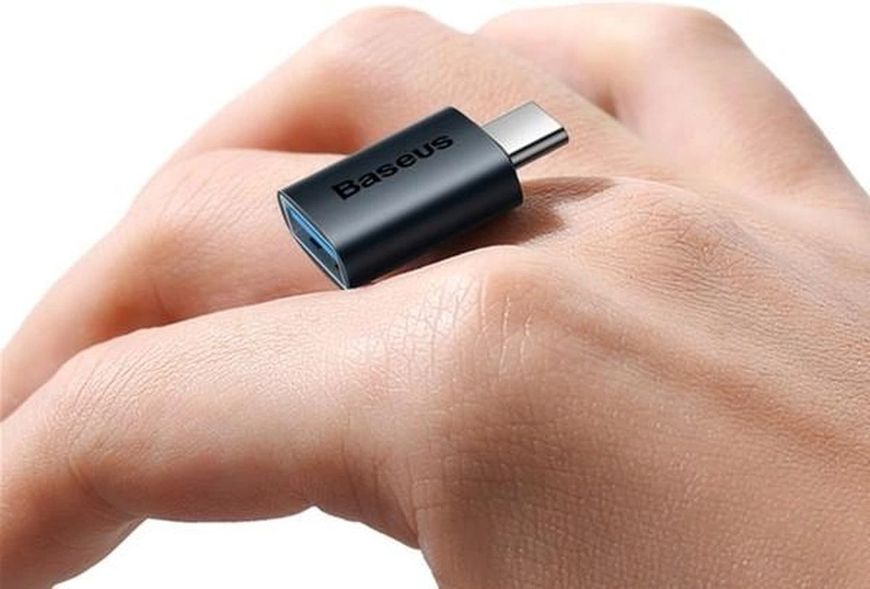 Перехідник Baseus Ingenuity Series Mini OTG Adaptor Type-C to USB-A 3.1 Blue ZJJQ000003 00000001047 фото