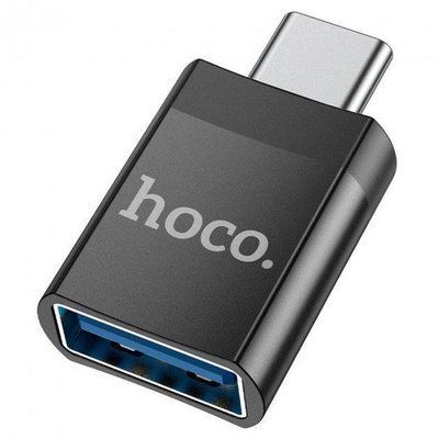 Перехідник HOCO UA17 Type-C male to USB female USB3.0 adapter Black 00000001038 фото