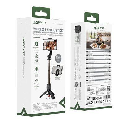 Монопод-трипод ACEFAST E43 selfie stick with automatic tripod Black 00000000635 фото