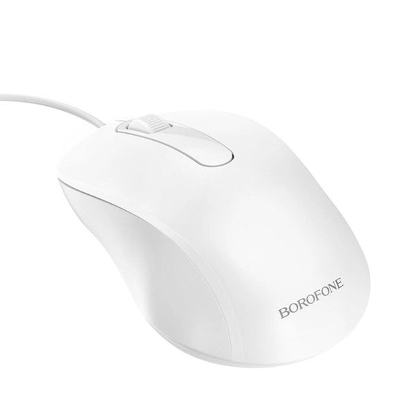 Комп'ютерна миша дротова Borofone BG4 Business wired mouse White 00000002058 фото