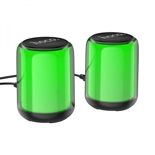 Комп'ютерні колонки (портативна акустика) Hoco BS56 Colorful BT wired 2-in-1 computer speaker Black 00000002059 фото