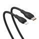Кабель для швидкої зарядки PD Baseus Pudding Series Fast Charging Cable Type-C to iP 20W 2m (P10355701111-01) Black 00000000948 фото 2