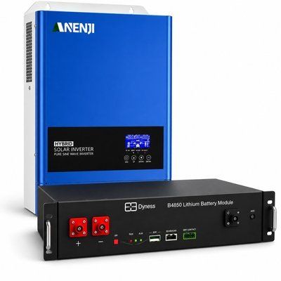 Комплект резервного живлення 6,2 кВт Інвертор Anenji + LiFePO₄ Dyness B4850 2,4 кВт&middot;год для будинку, квартири 00000001100 фото