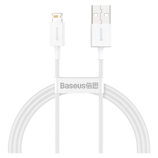 USB кабель Baseus Superior Series Fast Charging Data Cable USB to iP 2.4A 0.25m White CALYS-02 00000000950 фото