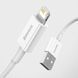 USB кабель Baseus Superior Series Fast Charging Data Cable USB to iP 2.4A 0.25m White CALYS-02 00000000950 фото 3