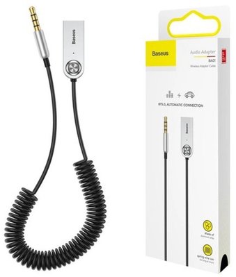 Автомобільний FM-трансмітер Bluetooth (ресивер-адаптер) Baseus Baseus BA01 USB Wireless Adapter Cable Black (CABA01-01) 00000000025 фото