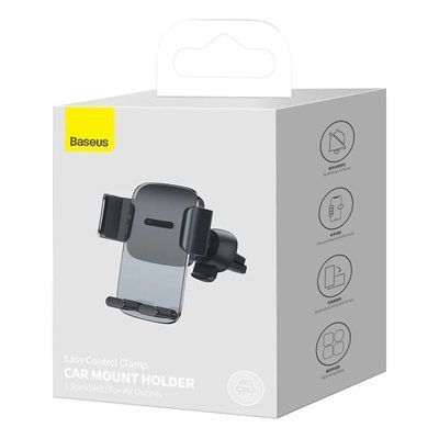 Автотримач Baseus Easy Control Clamp Car Mount Holder (Air Outlet Version) Black SUYK000101 00000000848 фото