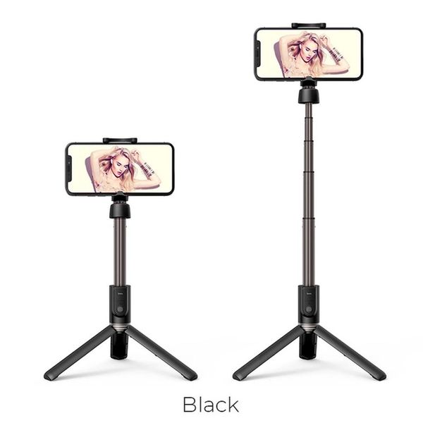 Монопод для селфі Hoco K11 Wireless tripod selfie stand (0,68m.) Black 00000001371 фото