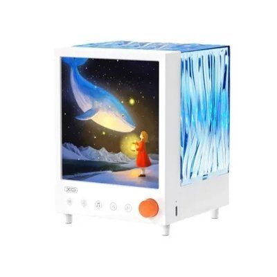 Акустична система-прожектор XO OZ14 Aurora Projection Ambient Light + Speaker 1200mAh Біла 00000000094 фото