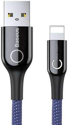 Кабель Baseus C-shaped Light Intelligent power-off Cable for Lightning 2.4A (CALCD-03) Blue 00000000076 фото