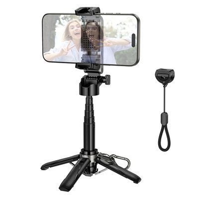 Селфі-палиця трипод HOCO K27 Magic portable mini live broadcast stand Black 00000000639 фото