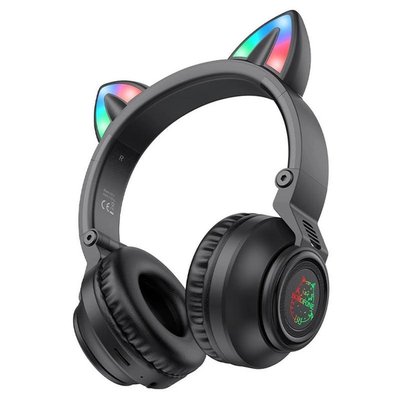 Бездротові навушники Bluetooth Borofone BO18 Cat ear BT Black 00000001431 фото