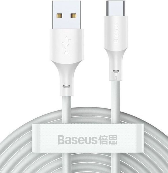 USB кабель Baseus Pudding Series Fast Charging Cable USB to Type-C 100W 1.2m White P10355703221-00 00000001009 фото
