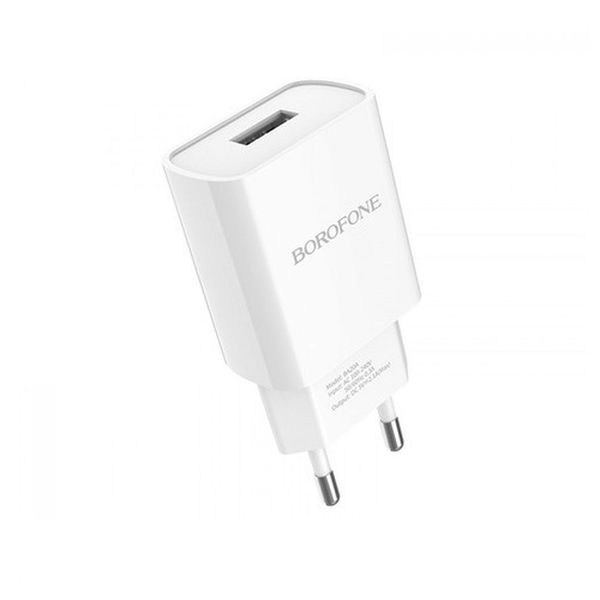 Мережевий зарядний пристрій Borofone BA20A Sharp 1USB/2.1A white 00000001062 фото