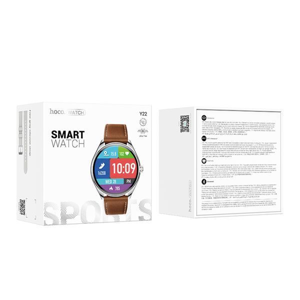 Смарт-годинник HOCO Y22 AMOLED Smart sports watch(call version) Silver 00000001054 фото