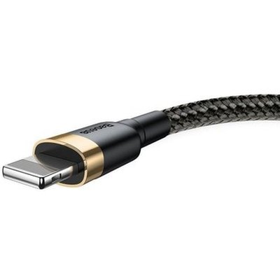 Кабель Baseus Cafule USB to lightning 1.5A 2m(CALKLF-CV1) Black & Gold 00000000150 фото