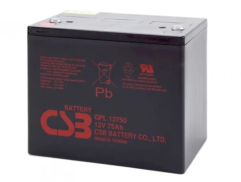 Акумуляторна батарея CSB GPL12750, 12V 75Ah (261х168х215мм) 00000010333 фото