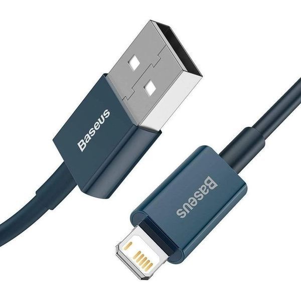USB кабель Baseus Superior Series Fast Charging Data Cable USB to iP 2.4A 2m Blue CALYS-C03 00000000951 фото