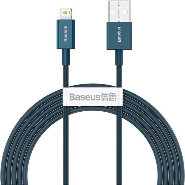 USB кабель Baseus Superior Series Fast Charging Data Cable USB to iP 2.4A 2m Blue CALYS-C03 00000000951 фото