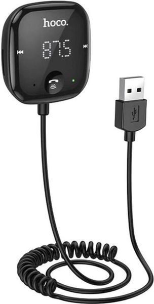 Автомобільний FM-трансмітер (модулятор) Hoco E65 Bluetooth TF/AUX Black 00000000590 фото