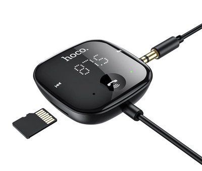 Автомобільний FM-трансмітер (модулятор) Hoco E65 Bluetooth TF/AUX Black 00000000590 фото