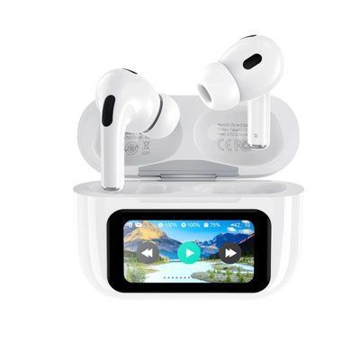 Навушники бездротові XO X36 Pro Smart Screen ANC Active Noise Cancellation Білі 00000000441 фото