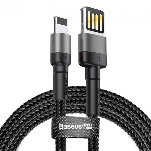 Кабель Baseus Cafule USB For Lightning 2.4A 1м. (CALKLF-GG1) Black 00000000124 фото