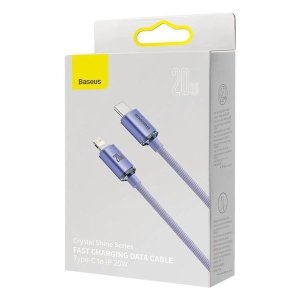 PD кабель Baseus Pudding Series Fast Charging Cable Type-C to iP 20W 1.2m Purple P10355701511-00 00000000956 фото