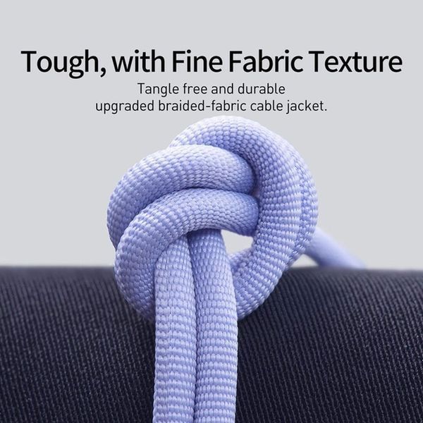 PD кабель Baseus Pudding Series Fast Charging Cable Type-C to iP 20W 1.2m Purple P10355701511-00 00000000956 фото
