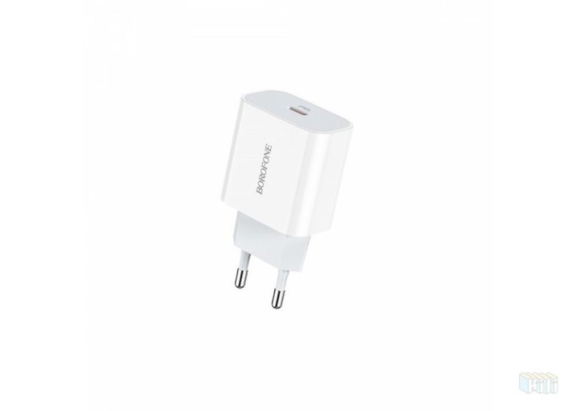 Мережевий зарядний пристрій Borofone BA38A Plus Speedy PD20W/QC3.0/3A white 00000001083 фото