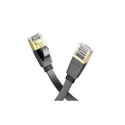 Інтернет кабель HOCO US07 General pure copper flat network cable 6Gbit/5m. Чорний 00000001014 фото