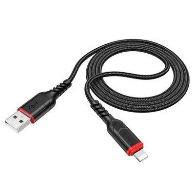 Кабель HOCO X59 Victory charging data for Lightning 2,4A/1m. Black 00000000349 фото