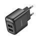 МЗП HOCO C141A Smart dual-port charger(EU) 5V/2.1A Black 00000000854 фото 5