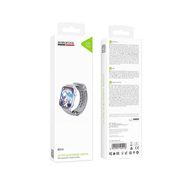 Смарт-годинник BOROFONE BD15 Smart watch(call version) сірий 00000000908 фото