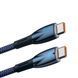 PD кабель Baseus Glimmer Series Fast Charging Data Cable Type-C to Type-C 100W 1m Blue CADH000703 00000001062 фото 2