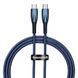 PD кабель Baseus Glimmer Series Fast Charging Data Cable Type-C to Type-C 100W 1m Blue CADH000703 00000001062 фото 1