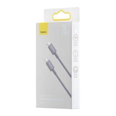 PD кабель Baseus Superior Series Fast Charging Data Cable Type-C to iP PD 20W 1m Purple CAYS001505 00000000954 фото