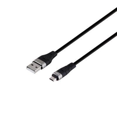 Кабель HOCO X53 Ange silicone charging data for Micro 2,4A/1m. Black 00000000348 фото