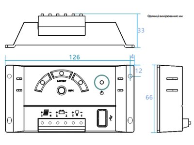 Контролер заряду АКБ Altek P-10А/12V-USB 00000009176 фото